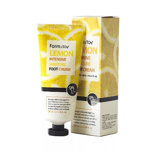 Увлажняющий крем для ног с экстрактом лимона FarmStay Lemon Intensive Moisture Foot Cream